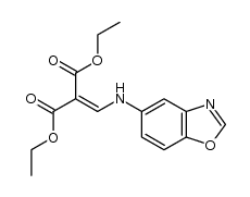 DIETHYL 2-[(1,3-BENZOXAZOL-5-YLAMINO)METHYLENE]MALONATE structure