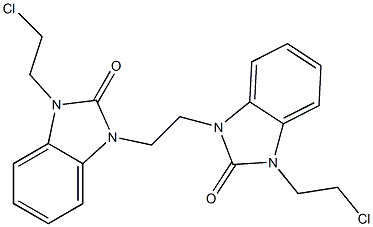 3,3'-(ethane-1,2-diyl)bis(1-(2-chloroethyl)-1H-benzo[d]imidazol-2(3H)-one)结构式