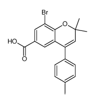 8-bromo-2,2-dimethyl-4-(4-methylphenyl)-4(2H)-chroman-6-carboxylic acid结构式