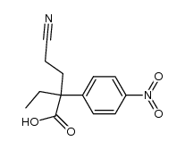 4-cyano-2-ethyl-2-(4-nitrophenyl)butanoic acid结构式