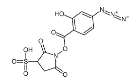 1-(4-azido-2-hydroxybenzoyl)oxy-2,5-dioxopyrrolidine-3-sulfonic acid结构式