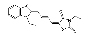 3-ethyl-5-[4-(3-ethyl-3H-benzothiazol-2-ylidene)-but-2-enylidene]-2-thioxo-thiazolidin-4-one结构式