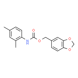 Carbamic acid, (2,4-dimethylphenyl)-, 1,3-benzodioxol-5-ylmethyl ester (9CI) Structure
