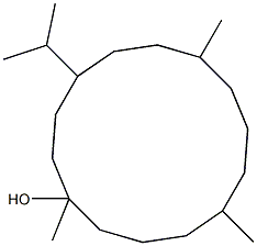 (-)-4-Isopropyl-1,7,11-trimethylcyclotetradecanol结构式