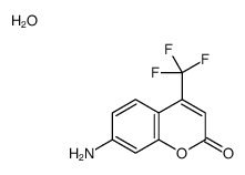 7-amino-4-(trifluoromethyl)chromen-2-one,hydrate Structure