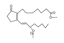 (13E,15S)-15-(Acetyloxy)-9-oxo-8(12),13-prostadien-1-oic acid methyl ester结构式