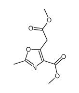 5-(2-甲氧基-2-氧代乙基)-2-甲基噁唑-4-羧酸甲酯结构式