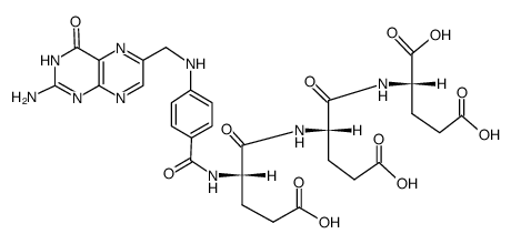 N-pteroyl-L-α-glutamyl=>L-α-glutamyl=>L-glutamic acid结构式