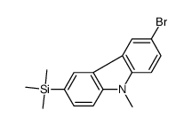 (6-bromo-9-methylcarbazol-3-yl)-trimethylsilane结构式