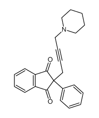 2-phenyl-2-(4-piperidin-1-yl-but-2-ynyl)-indan-1,3-dione Structure