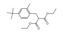 [4-t-Butyl-2-methyl-benzyl]-malonsaeure-diethylester结构式