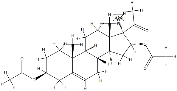 3β,16α-Bis(acetyloxy)-17-hydroxypregn-5-en-20-one结构式
