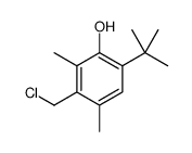 2-叔丁基-3-氯甲基-4,6-二甲基苯酚结构式