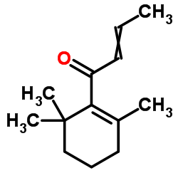 顺式-1-(2,6,6-三甲基-2-环己烯-1-基)-2-丁烯-1-酮结构式