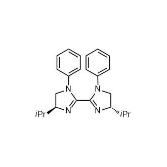 (4S,4'S)-4,4'-Diisopropyl-1,1'-diphenyl-4,4',5,5'-tetrahydro-1H,1'H-2,2'-biimidazole Structure