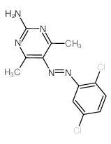 2-Pyrimidinamine,5-[2-(2,5-dichlorophenyl)diazenyl]-4,6-dimethyl- Structure