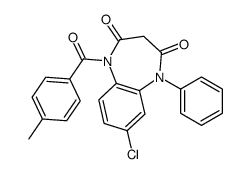 7-chloro-1-(4-methylbenzoyl)-5-phenyl-1,5-benzodiazepine-2,4-dione Structure