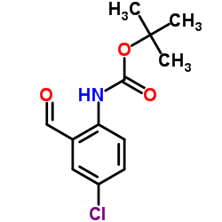 tert-butyl N-(4-chloro-2-formylphenyl)carbamate结构式