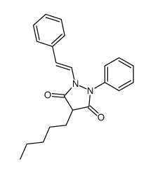 4-pentyl-1-phenyl-2-styryl-pyrazolidine-3,5-dione结构式