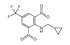 N-(cyclopropylmethyl)-2,6-dinitro-4-(trifluoromethyl)aniline结构式