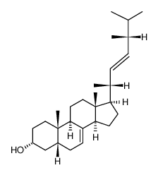 (22E)-5β-Ergosta-7,22-dien-3α-ol结构式