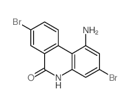 6(5H)-Phenanthridinone,1-amino-3,8-dibromo-结构式