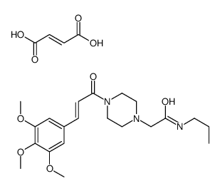 (Z)-but-2-enedioic acid,N-propyl-2-[4-[(E)-3-(3,4,5-trimethoxyphenyl)prop-2-enoyl]piperazin-1-yl]acetamide结构式