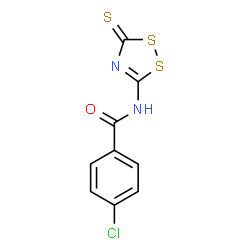 4-CHLORO-N-(3-THIOXO-3H-1,2,4-DITHIAZOL-5-YL)BENZENECARBOXAMIDE结构式