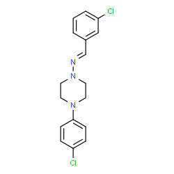 N-(3-chlorobenzylidene)-4-(4-chlorophenyl)piperazin-1-amine Structure