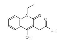 (1-ethyl-4-hydroxy-2-oxo-1,2-dihydro-quinolin-3-yl)-acetic acid Structure