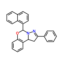 5-(1-Naphthyl)-2-phenyl-1,10b-dihydropyrazolo[1,5-c][1,3]benzoxazine Structure