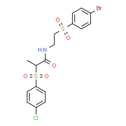 N-(2-[(4-BROMOPHENYL)SULFONYL]ETHYL)-2-[(4-CHLOROPHENYL)SULFONYL]PROPANAMIDE Structure