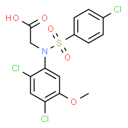N-(4-CHLOROPHENYLSULFONYL)-2,4-DICHLORO-5-METHOXYPHENYLGLYCINE ETHYL ESTER Structure