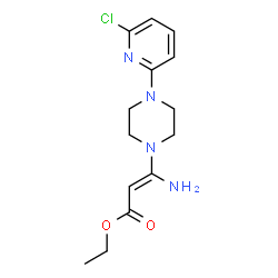 ETHYL 3-AMINO-3-[4-(6-CHLORO-2-PYRIDINYL)PIPERAZINO]ACRYLATE结构式