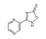 3-pyrazin-2-yl-2H-1,2,4-oxadiazole-5-thione结构式