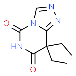 1,2,4-Triazolo[4,3-c]pyrimidine-5,7(6H,8H)-dione,8,8-diethyl-(9CI) structure