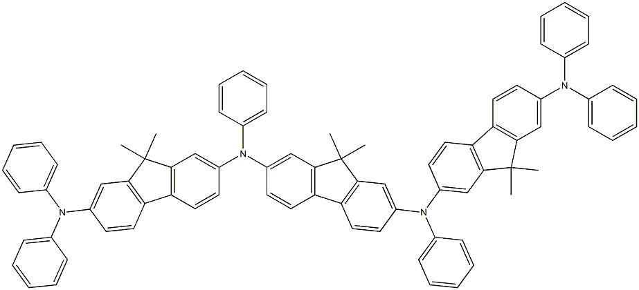 N2,N2' -(9,9-Dimethyl-9H -fluorene-2,7-diyl)bis(9,9-dimethyl-N2,N7,N7 -triphenyl-9H -fluorene-2,7-diamine) structure