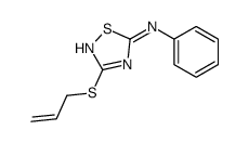 N-phenyl-3-prop-2-enylsulfanyl-1,2,4-thiadiazol-5-amine结构式