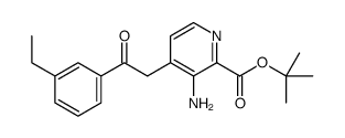 tert-butyl 3-amino-4-[2-(3-ethylphenyl)-2-oxoethyl]pyridine-2-carboxylate Structure
