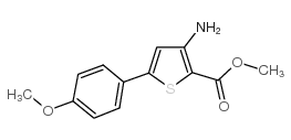 3-氨基-5-(4-甲氧基苯基)噻吩-2-羧酸甲酯结构式