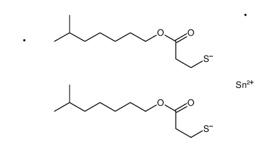 diisooctyl 3,3'-[(dimethylstannylene)bis(thio)]dipropionate structure