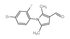 1-(4-bromo-2-fluorophenyl)-2,5-dimethylpyrrole-3-carbaldehyde Structure