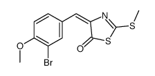 4-[(3-bromo-4-methoxyphenyl)methylidene]-2-methylsulfanyl-1,3-thiazol-5-one结构式
