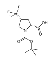 (2R,4R)-1-(Tert-Butoxycarbonyl)-4-(Trifluoromethyl)Pyrrolidine-2-Carboxylic Acid structure