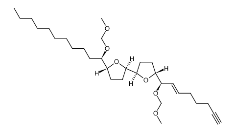 (2R,2'R,5R,5'R)-5-((R,E)-1-(methoxymethoxy)oct-2-en-7-yn-1-yl)-5'-((R)-1-(methoxymethoxy)undecyl)octahydro-2,2'-bifuran Structure