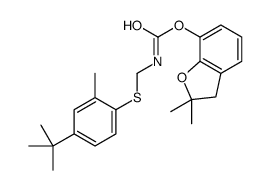 (2,2-dimethyl-3H-1-benzofuran-7-yl) N-[(4-tert-butyl-2-methylphenyl)sulfanylmethyl]carbamate Structure