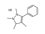 1,2,3,4-tetramethyl-5-phenyl-1,3-dihydropyrazol-1-ium,iodide Structure