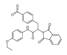 2-(1,3-dioxoisoindol-2-yl)-N-(4-ethoxyphenyl)-3-(4-nitrophenyl)propanamide结构式