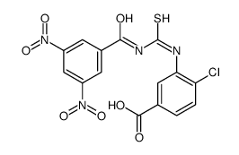 4-CHLORO-3-[[[(3,5-DINITROBENZOYL)AMINO]THIOXOMETHYL]AMINO]-BENZOIC ACID结构式