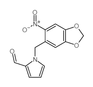 1-[(6-nitrobenzo[1,3]dioxol-5-yl)methyl]pyrrole-2-carbaldehyde Structure